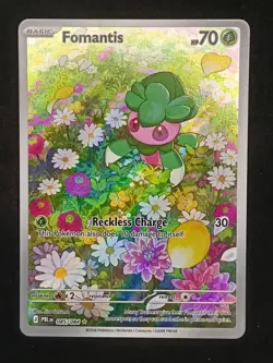 Fomantis 085 Pitch Black Pokemon card - Image 1
