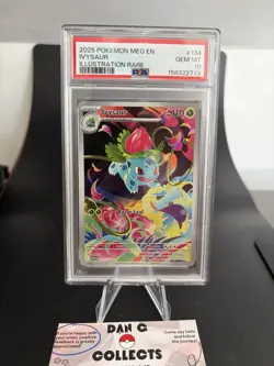 PSA 10 GEM MINT Pokemon TCG - Ivysaur 134/132 Mega Evolution Illustration Rare - Image 1