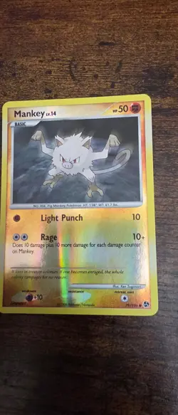 Mankey 79/106 Common Great Encounters Pokemon Reverse Holo Lightly Played - Image 1