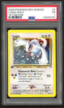 Pokemon Card - PSA 1 1st Edition Lugia 9/111 - Neo Genesis Holo - PR - Image 1
