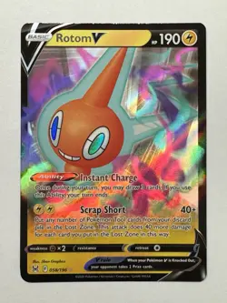 Pokemon TCG - Rotom V - Lost Origin 058/196 Ultra Rare Holo - Image 1