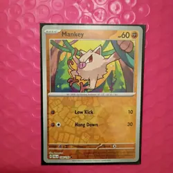Pokemon TCG Mankey Scarlet & Violet - Paldea Evolved 106/193 Reverse Holo Common - Image 1