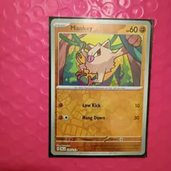 Pokemon TCG Mankey Scarlet & Violet - Paldea Evolved 106/193 Reverse Holo Common - Image 2