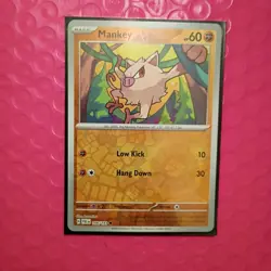 Pokemon TCG Mankey Scarlet & Violet - Paldea Evolved 106/193 Reverse Holo Common - Image 3