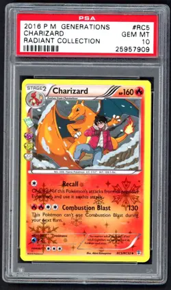 Pokemon Card - PSA 10 Charizard RC5/RC32 - Radiant Collection - GEM MT - PSA10 - Image 1