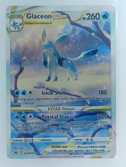 Glaceon VSTAR GG40 Holo VSTAR Rare Crown Zenith Galarian Gallery Pokemon NM - Image 1
