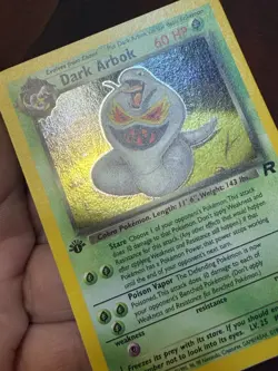 Dark Arbok 2/82 Rare Team Rocket Pokemon 1st Edition Holo Minty! - Image 3