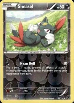 Pokemon Reverse Holo Sneasel XY - Steam Siege 60/114 LP - Image 1
