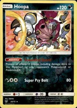 Pokemon Reverse Holo Hoopa Shining Legends 55/73 LP - Image 1