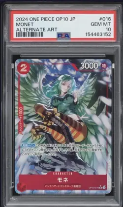 Bandai One Piece CCG 2024 OP10 Monet OP10-016 Alt Art Foil JP PSA 10 - Image 1