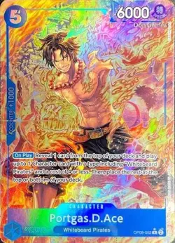 [One Piece CCG] Portgas.D.Ace [OP08-052] Rare Alt Art Holo Foil [English] - Image 1
