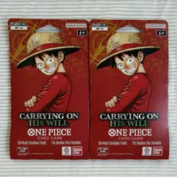 One Piece OP-13 Carrying On His Will Sleeved Booster Packs English SEALED 2pk - Image 1