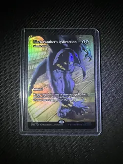 MTG Marvel Super Heroes MAR 0058 Black Panther's Redirection Borderless Foil - Image 1