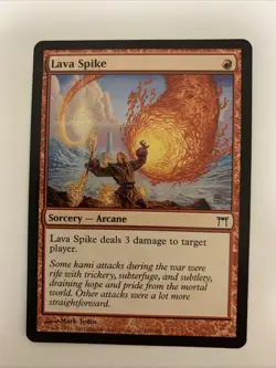 MTG LP Lava Spike Champions of Kamigawa Free Shipping In The US With Tracking - Image 1
