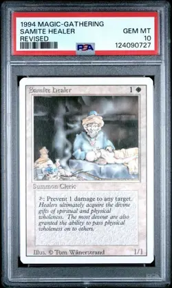 PSA 10 The Gathering Samite Healer MTG Revised - Image 1