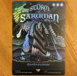 Storm of Saruman M 0733, Foil Borderless Poster Card, MTG Lord of the Rings LotR - Image 1