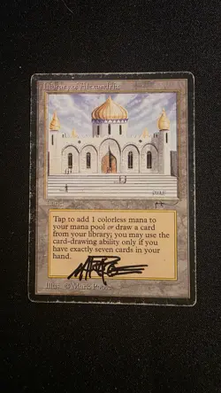 ***Library of Alexandria Signed (Ring Ding)** MTG Arabian Nights Mark Poole - Image 1