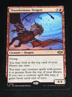 MTG Commander: Tarkir: Dragonstorm Thundermane Dragon 0038 Rare - Image 1