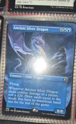 Ancient Silver Dragon (Borderless) Commander Legends: Battle for Baldu Gate Foil - Image 1