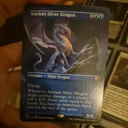 Ancient Silver Dragon (Borderless) Commander Legends: Battle for Baldu Gate Foil - Image 2
