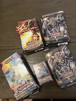 Yu-Gi-Oh Cards 4 Boxes Egyptian Gold Deck Dark World Structure Deck - Image 1