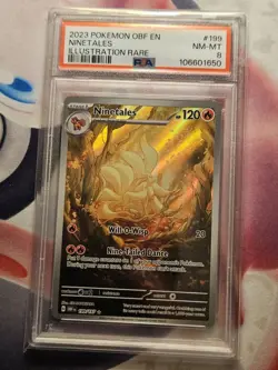 2023 Pokemon OBF EN Ninetales Illustration Rare Card #199 NM-MT 8 - Image 1