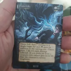 MTG Altered Art Card - Drain Life - Revised - Magic The Gathering - Image 1