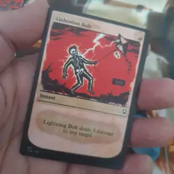 MTG Altered Art Card - Lightning Bolt - B Franklin Version -Magic The Gathering - Image 1
