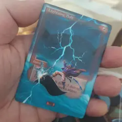 MTG Altered Art Card - Lightning Bolt 4th ED - Flying Men - Magic The Gathering - Image 1
