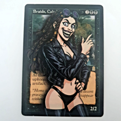 MTG Altered Art Card - Braids, Cabal Minion - Girl - Magic the Gathering TCG - Image 1