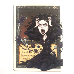 MTG Altered Art Card - Mind Twist - Revised - Death Eater - Magic the Gathering - Image 1