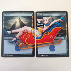 MTG Altered Art Card Anime Girl Sleigh Scene Spiced Island Magic the Gathering - Image 1