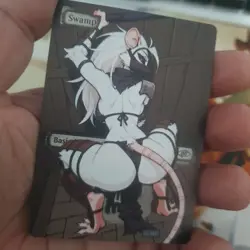 MTG Altered Art Card Anthropomorphic Anime Girl Swamp V2 Magic The Gathering - Image 1