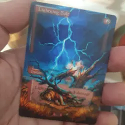 MTG Altered Art Card - Lightning Bolt 4th ED - Lion - Magic The Gathering - Image 1