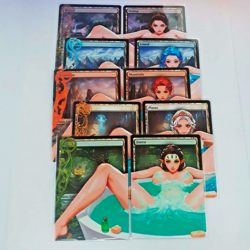 MTG Altered Art Cards Land Scene Set - Bubble Bath - Magic the Gathering TCG - Image 1