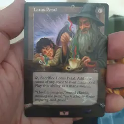 MTG Altered Art Card - Lotus Petal - Tempest - Magic The Gathering - Image 1
