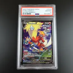 PSA 10 Blaziken V TG14/TG30 Silver Tempest Full Art Graded Pokemon Card - Image 1