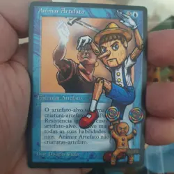 MTG Altered Art Card - Animate Artifact- 4th Ed FBB PTBR - Magic The Gathering - Image 1