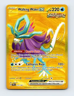 NM Walking Wake ex 215/162 Temporal Forces Hyper Rare Pokemon Card - Image 1