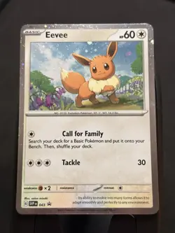 Eevee 043 Sv: Scarlet & Violet Black Star Promo Holo Card Near Mint - Image 1