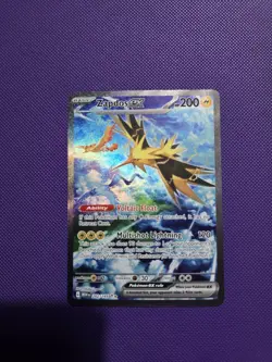 Zapdos EX 202/165 Scarlet Violet Holo Card NM/M Condition - Image 1