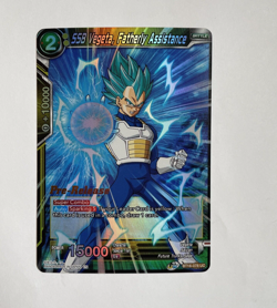 SSB Vegeta, Fatherly Assistance Pre-Release Foil Dragon Ball Super card game ccg - Image 1