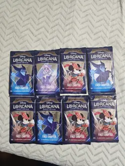 Disney Lorcana TCG: The First Chapter Booster Pack Lot of 8 - Image 1