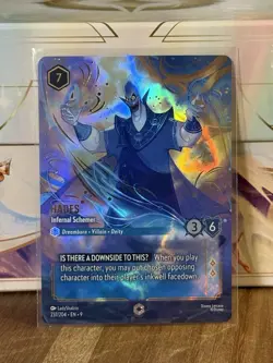 Disney Lorcana Hades - Infernal Schemer Enchanted Foil Fabled Set 9 EN 237/204 - Image 1