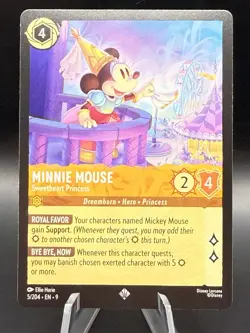 Disney Lorcana TCG - Fabled - Minnie Mouse Sweetheart Princess Super Rare 5/204 - Image 1