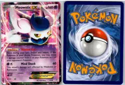 Meowstic EX 37/83 Holo EX Rare Generations Pokemon - Image 3
