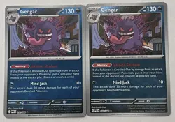 Pokemon TCG [2x Playset]: Gengar REVERSE HOLO Cards 050/088 Lot of 2 - Image 1