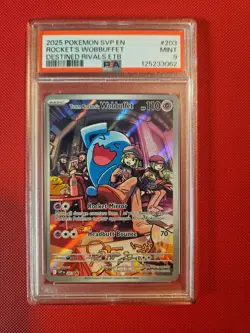 PSA 9 Team Rocket's Wobbuffet 203 Sv: Scarlet & Violet Promo Cards Holo PSA 9 - Image 1