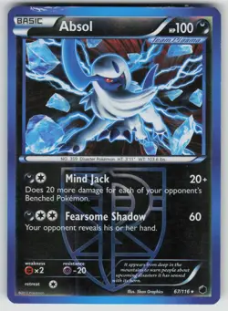 Absol 67/116 Holo Rare Plasma Freeze Pokemon Reverse Holo Damaged - Image 1