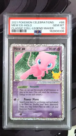 2021 POKEMON CELEBRATIONS CLASSIC COLLECTION #88 MEW EX-HOLO PSA 10 - Image 1